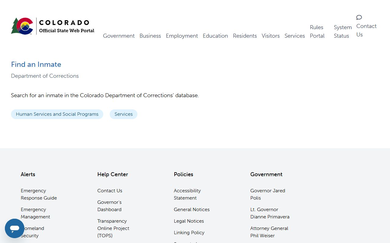 Colorado CDOC inmate locator for San Miguel County sentenced inmates