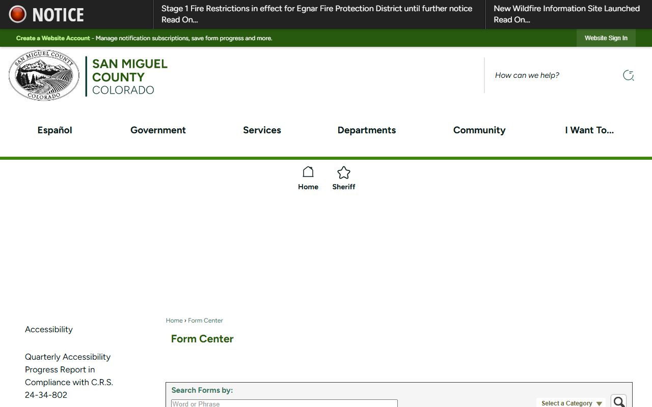 San Miguel County inmate records open records request form